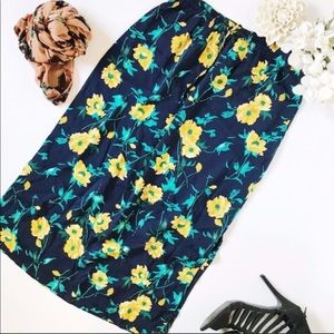 Vintage 90s Sag harbor long Floral skirt